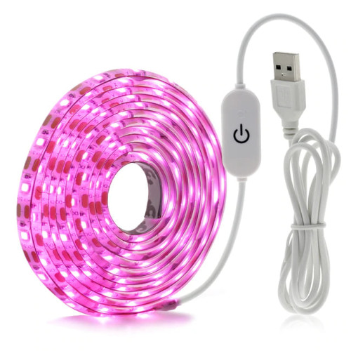 Світлодіодна фітолента для вирощування рослин, повний спектр, USB, 3 м, 2835 SMD, DC5V USB