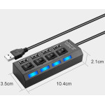USB перемикач-концентратор 2,0 з 7 портами USB